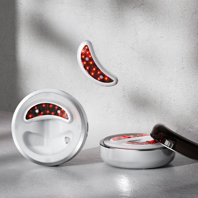 Home Use Electric Sonic Eye Vibration Massager Red Light Eye Massager With Heat Compression for Dark Circles Puffiness