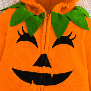 Disfraz de Halloween para Niños, Mono de Manga Larga con Cierre de Cremallera en Forma de Calabaza, Disfraz de Fiesta para Bebés - Product Image 4