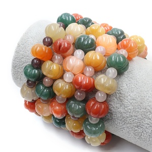 Gelang Manik Labu Perhiasan Vintage Buatan Tangan Gelang Manik Giok Emas Alami untuk Wanita - Product Image 5