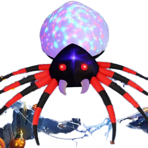 Decoración Inflable de Araña de PVC de 5 Pies para Jardín, Patio o Césped, con Luces Mágicas, para Halloween, Fiestas y Celebraciones - Product Image 6