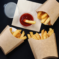 Boîte à riz au poulet jetable, boîte à frites en forme de cône, emballage alimentaire pour churros, papier kraft, forme personnalisée, échantillons gratuits