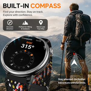 SENBONO YD820 <span class=keywords><strong>Smartwatch</strong></span> Outdoor <span class=keywords><strong>con</strong></span> Batteria da 500mAh, Modalità Sportive Multiple, Bussola, Impermeabile IP68, GPS, Orologio Intelligente per Uomo - Product Image 2