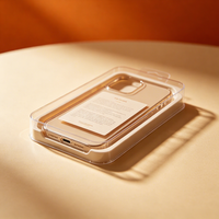 Scatola Pieghevole Trasparente in PET/PP per Imballaggio Blister, Confezione a Conchiglia per Custodie Telefoni con Logo Personalizzato, Dimensioni Personalizzabili, Scatola Regalo