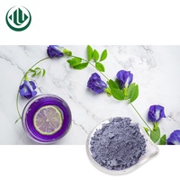 Poudre de fleur de pois papillon en vrac, couleur bleue naturelle, extrait colorant alimentaire pour boissons, pâtisseries et thé