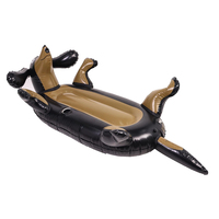 Flotteur de piscine gonflable géant en forme de teckel avec porte-gobelet, en PVC épaissi, pour adultes