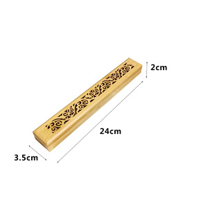 Quemador de <span class=keywords><strong>incienso</strong></span> artesanal de madera de sándalo con recogedor de ceniza, incensario árabe, soporte, bandeja, caja, cimarrón - Product Image 6