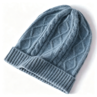 Bonnet de voyage unisexe en laine 100% brodé, doux, confortable et chaud, tricoté jacquard avec bouton - Nouveau style