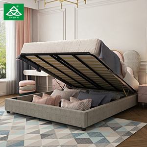 Tissu Moderne Double Contracté Hôtel Chambre Lit pour Fille Nordic Light Luxe Ins Moderne rose Lit Meubles pour <span class=keywords><strong>Mariage</strong></span> - Product Image 4