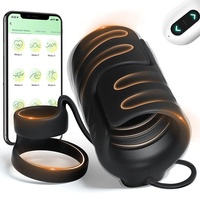 Masturbateur vibrant extensible pour hommes, ensemble de 2 anneaux péniens, écologique, 100% étanche, outil de masturbation