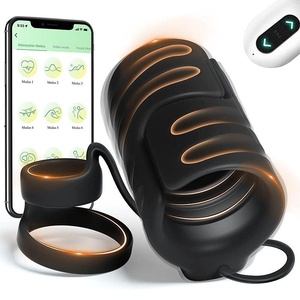Jouets sexuels masculins pour hommes, vibrateur, <span class=keywords><strong>masturbateur</strong></span> masculin extensible à 9 vibrations avec 2 anneaux péniens, entraîneur de pénis - Product Image 6