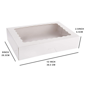 Boîtes Offre Spéciale de boulangerie de boîte de beignet avec la boîte d'emballage de biscuits de macaron de fenêtre de PVC - Product Image 5