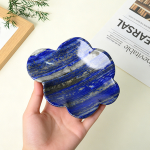 Nouvel arrivage : Bol en lapis-lazuli sculpté à la main en forme de fleur, en cristal naturel, pour la guérison et la décoration - Product Image 6