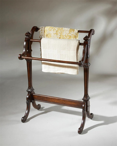 Estante de manta de madera tradicional en plantación cereza marrón oscuro - Product Image 5