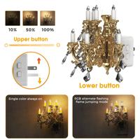 Lampes de nuit de style pendule, bougie sans flamme, rotative, à brancher sur prise murale, LED à intensité variable, lampe de nuit pour chambre à coucher, salle à manger