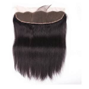 Peluca de Encaje Frontal de Cabello Virgen Indio, Larga y Lisa, Negra Natural, con Base de Encaje, Color Castaño Claro, con Baby Hair, 32 Pulgadas, 13x4 - Product Image 1
