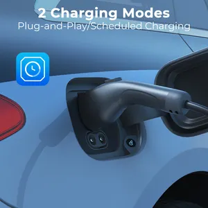 Draagbare Mobiele Topdon Snelle Auto Level2 Thuis Elektrisch Voertuig Type 2 Ac Ev Oplader Laadstation Stapel Met Lcd-Scherm