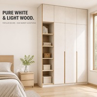 Panneau de particules mélaminé blanc double face de 16 mm (MDF), panneau à densité uniforme pour le corps de l'armoire