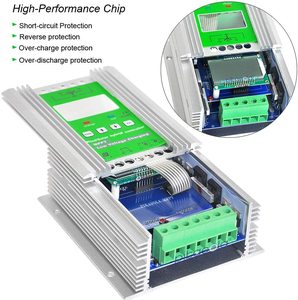 Controlador de Carga Híbrido Eólico y Solar MPPT de 1000W, 600W Eólico y 400W Solar, 12v 24V LS-HA - Product Image 2