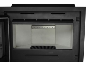 Estufa de leña de acero con llama de fuego <span class=keywords><strong>artificial</strong></span> R1801A de 16KW Inserto de chimenea de madera de diseño moderno con puerta de vidrio resistente al calor - Product Image 4