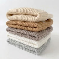 Bonnet en laine mérinos tricoté sur mesure, luxueux et chaud, bonnet d'hiver en cachemire pour femme avec logo