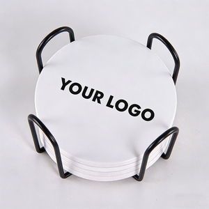 Highly Absorbent Ceramic <b>Coaster</b> <b>Set</b> Custom Logo Blank Sublimation Mats for Cups Mugs Non-Slip Drink <b>Coasters</b> - Product Image 6