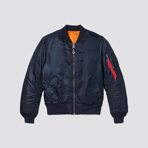 แจ็คเก็ตบอมเบอร์ MA-1 รุ่นยอดนิยมสำหรับผู้ชาย มีกระเป๋าแขนเสื้อ สองด้าน  แบบลำลองบุหนาสำหรับฤดูหนาว - Product Image 1