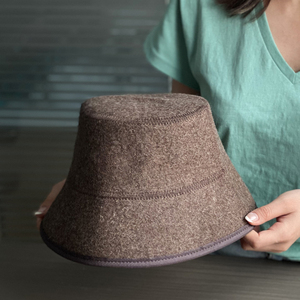 Chapeau de Sauna en Laine 100% Naturelle de Haute Qualité, Luxe, Protection des Cheveux, Russie, Japon, Premium, pour Homme et Femme Adulte - Product Image 2