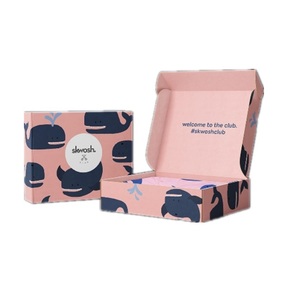 Custom Free Sample Logo Cajas <b>Pink</b> De Regalo Purple Color Cosmetic Corrugated Packaging Mailer <b>Boxes</b> Shipping Box Paper Box - Product Image 1