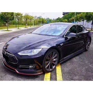 Kit de Carrocería de Fibra de Carbono Húmeda de Cuerpo Estrecho para Modificación de Coche 2014, Incluye Labio Delantero, Labio Trasero, Alerón Trasero y Faldones Laterales para Tesla Model S - Product Image 4