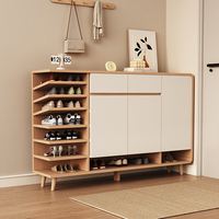 Armoire à chaussures domestique moderne Simple nordique armoire de porche en bois massif à l'entrée de la maison armoire à chaussures