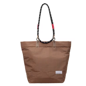 Simple and portable checkered <b>large</b> capacity double-sided multifunctional canvas single fashionable multi-purpose shopping <b>bag</b> - Product Image 5