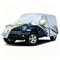 Housse de voiture Kaxinfeng, accessoires de voiture, fermeture éclair, argentée, résistante aux UV, en polyester, protection UV, imperméable, coupe-vent, protège