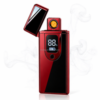 Briquet USB rechargeable de style moderne avec écrans d'affichage, vente en gros d'usine