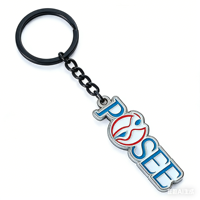 Gantungan Kunci Carabiner Stainless Steel Logo Kustom Desain Huruf Kartun Personal untuk Hadiah Promosi