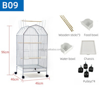 Cage à Oiseaux Grande Taille Bonne Vente en Métal Volière Perroquet Perruche Canari Durable en Fil de Fer pour Animaux Domestiques Cages et Maisons à Vendre