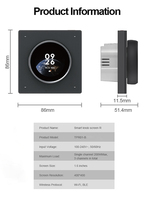 Panneau de commande intelligent pour la maison, bouton rotatif, écran tactile, fonctionne avec l'application Tuya Smart Life pour le contrôle sans fil de l'éclairage, contrôle des scènes, UE