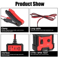 Nouveau testeur de relais automobile avec lumière LED - Couleur rouge - Connectivité USB - Adaptation universelle