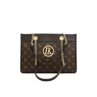 Sac à main de luxe de niche, imprimé élégant, sac bandoulière étanche en cuir PU avec chaîne, sac fourre-tout pour femme