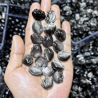 Perles de pierre de guérison en obsidienne argentée naturelle, entretoises cylindriques sculptées en spirale rétro pour la fabrication de bracelets et colliers Reiki DIY