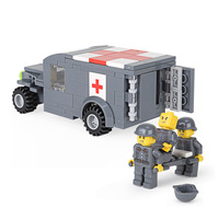 Jouets d'assemblage pour enfants personnalisés Wange, petits blocs, 0-3 mois, série militaire, jouets de construction en plastique ABS, camions, chars
