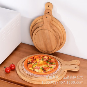 Plateau rond en bambou pour pizza, steak, cuisson et service à la maison - Product Image 1