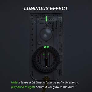 Boussole extérieure de carte d'équipement de vélo boussole de règle extérieure d'orientation étanche pour une navigation précise randonnée nautique - Product Image 4