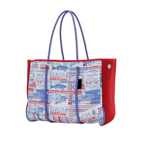 Mode chine rayure toile néoprène léger <span class=keywords><strong>Carven</strong></span> sac personnalisé impérial sacs à main pour femmes/dame/filles - Product Image 1