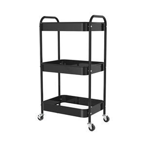 รถเข็นโลหะ 3 ชั้น พร้อมล้อเลื่อนสำหรับจัดเก็บอุปกรณ์ - Product Image 4