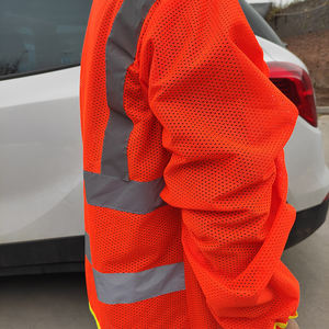 Gilet de vêtements de sécurité en maille à manches longues le moins cher en vente chaude de fabrication - Product Image 2
