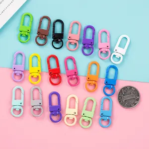 Fashionable multicolor rotating golden rhodium metal lobster clasp hook for DIY jewelry making small keychain