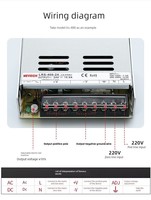Alimentation à découpage MEVEICH 200W 24V AC-DC SMPS à sortie unique pour contrôle industriel et éclairage LED, modèles LRS-200-24