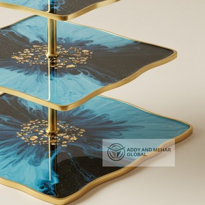 Soporte de exhibición de 3 niveles de resina de proveedor indio para regalo o decoración del hogar y servicio de postres disponible para cantidad a granel - Product Image 5