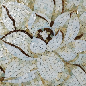 Mosaico Redondo de Vidrio con Diseño Floral Hecho a Mano, Patrones de Mosaico para Paredes de Sala de Estar, Hoteles, Baños y Cocinas - Product Image 2