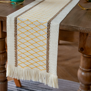 <span class=keywords><strong>Chemin</strong></span> <span class=keywords><strong>de</strong></span> <span class=keywords><strong>table</strong></span> en coton biologique jacquard personnalisé <span class=keywords><strong>de</strong></span> luxe à motif géométrique vert avec des glands pour les fêtes, les festivals, la décoration <span class=keywords><strong>de</strong></span> la maison - Product Image 6